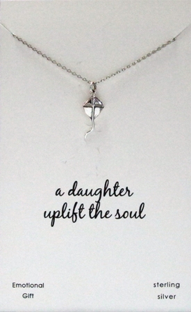 Daughter\\\'s kite silver pendant